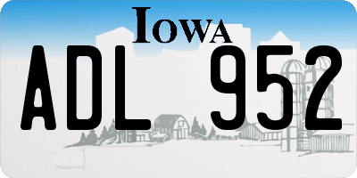 IA license plate ADL952