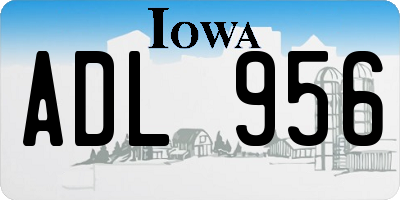 IA license plate ADL956