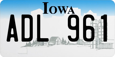 IA license plate ADL961