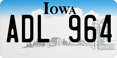 IA license plate ADL964