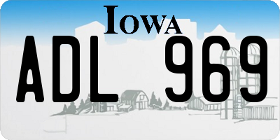 IA license plate ADL969