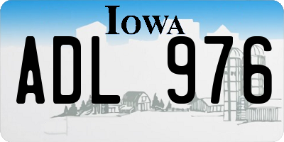 IA license plate ADL976