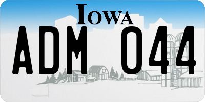 IA license plate ADM044