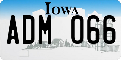 IA license plate ADM066