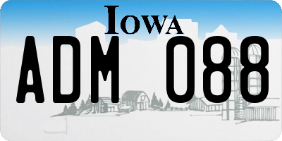 IA license plate ADM088