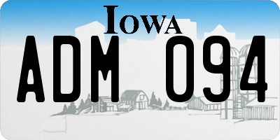 IA license plate ADM094