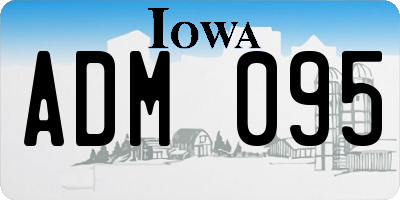 IA license plate ADM095