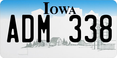IA license plate ADM338