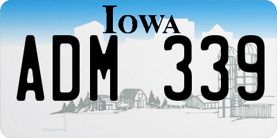 IA license plate ADM339