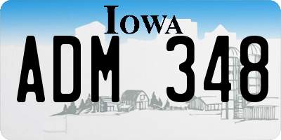 IA license plate ADM348
