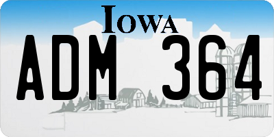 IA license plate ADM364