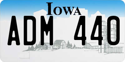 IA license plate ADM440