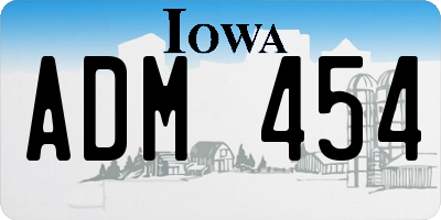 IA license plate ADM454