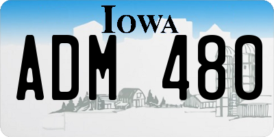 IA license plate ADM480