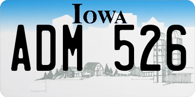 IA license plate ADM526