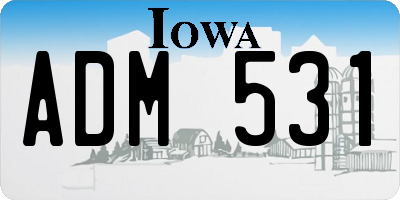 IA license plate ADM531