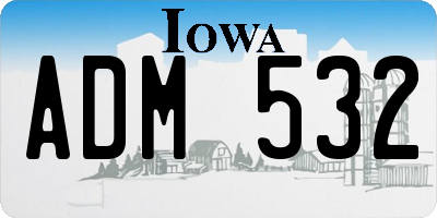 IA license plate ADM532