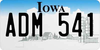 IA license plate ADM541