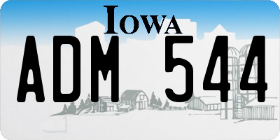 IA license plate ADM544