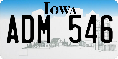 IA license plate ADM546