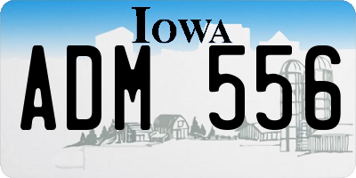 IA license plate ADM556