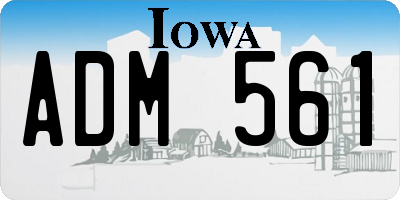 IA license plate ADM561