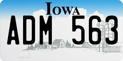 IA license plate ADM563
