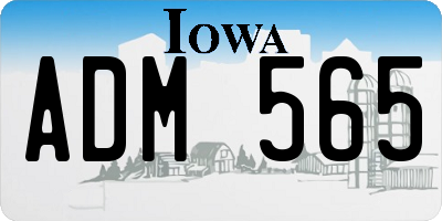 IA license plate ADM565