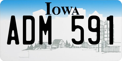 IA license plate ADM591