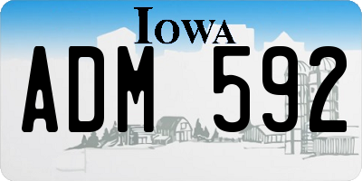 IA license plate ADM592