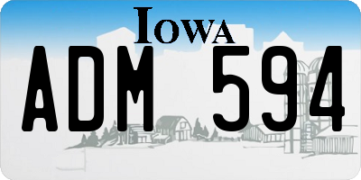 IA license plate ADM594