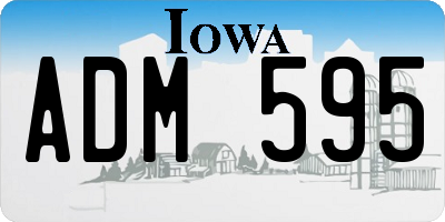 IA license plate ADM595