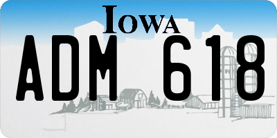 IA license plate ADM618