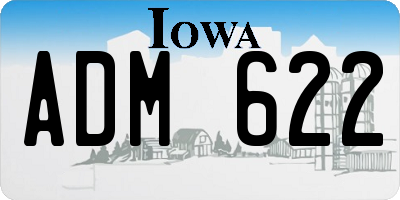 IA license plate ADM622
