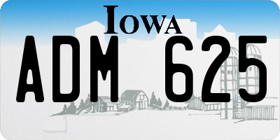IA license plate ADM625