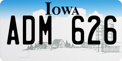 IA license plate ADM626