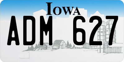 IA license plate ADM627