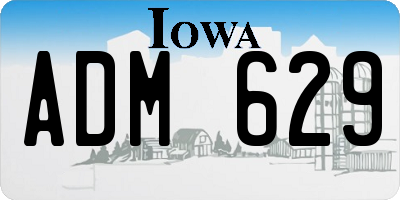 IA license plate ADM629