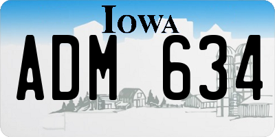 IA license plate ADM634