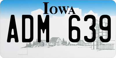 IA license plate ADM639