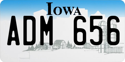 IA license plate ADM656