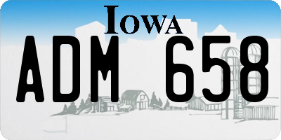 IA license plate ADM658