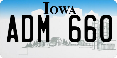 IA license plate ADM660