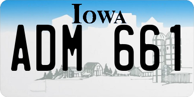 IA license plate ADM661