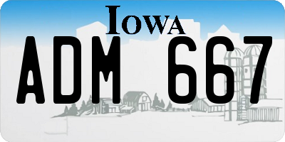 IA license plate ADM667