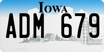 IA license plate ADM679