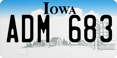 IA license plate ADM683