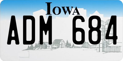 IA license plate ADM684