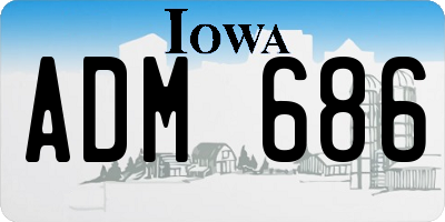 IA license plate ADM686