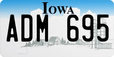 IA license plate ADM695